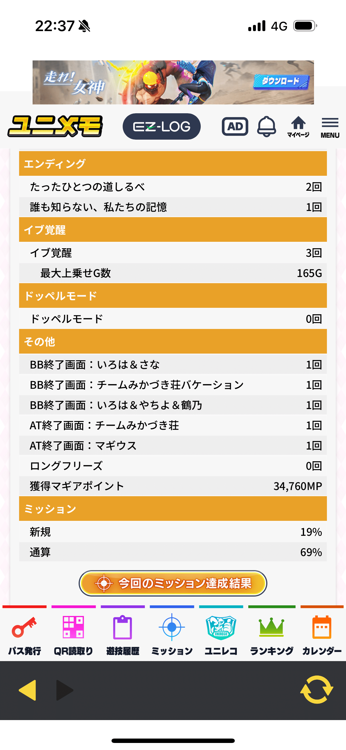 スマスロ Lマギアレコード(マギレコ) 推定設定4 9500G実践データ 設定