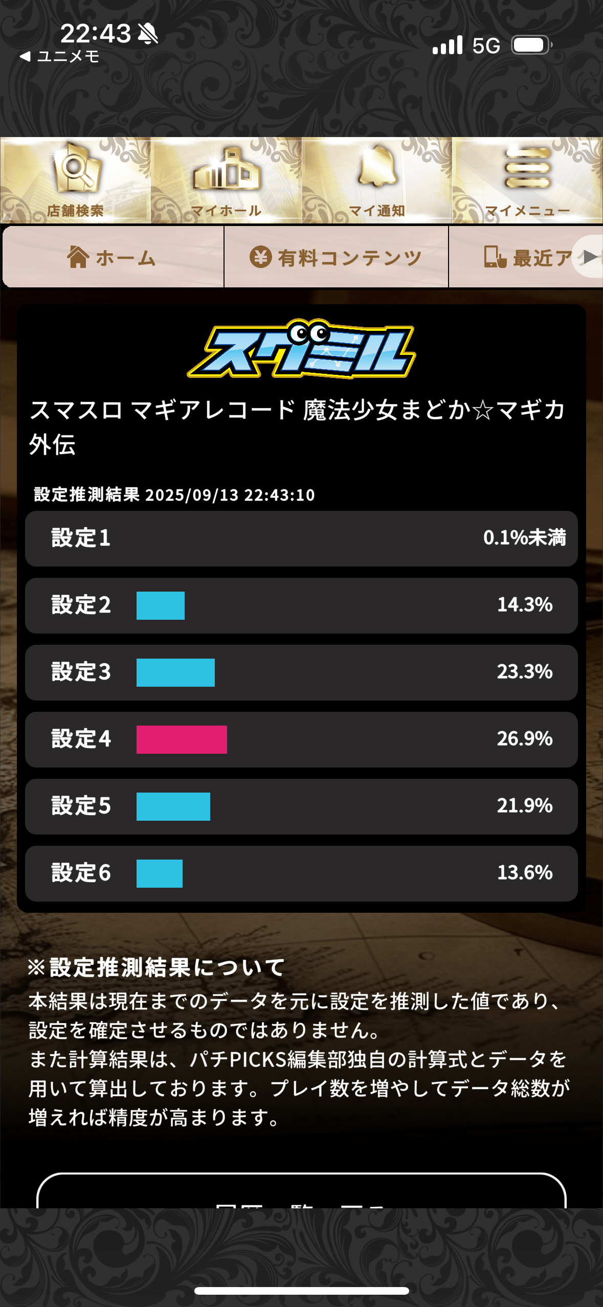 スマスロ Lマギアレコード(マギレコ) 推定設定4 9500G実践データ 設定