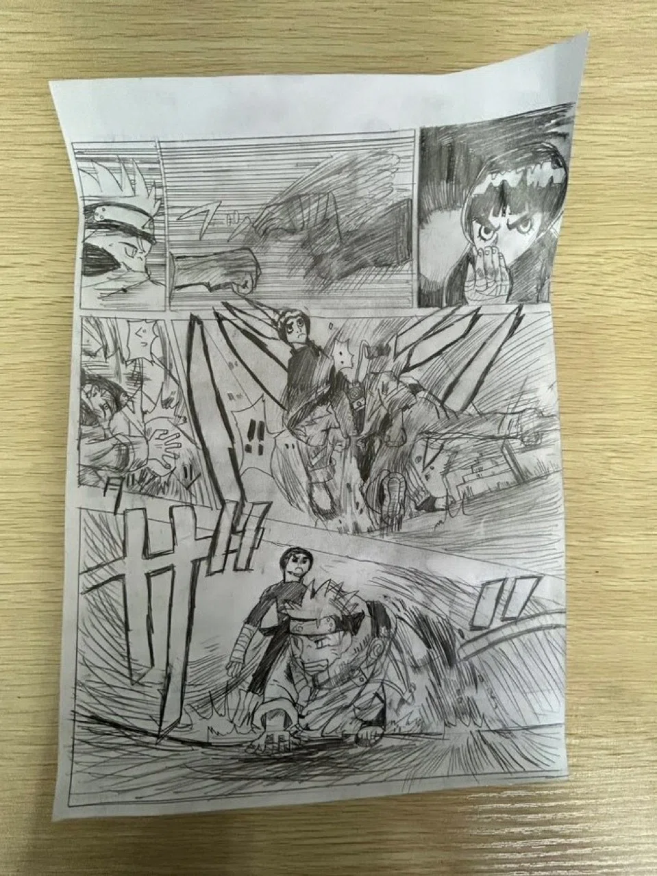 漫画練習』 模写)NARUTO【中忍試験編】 ロック・リーvs ナルトand
