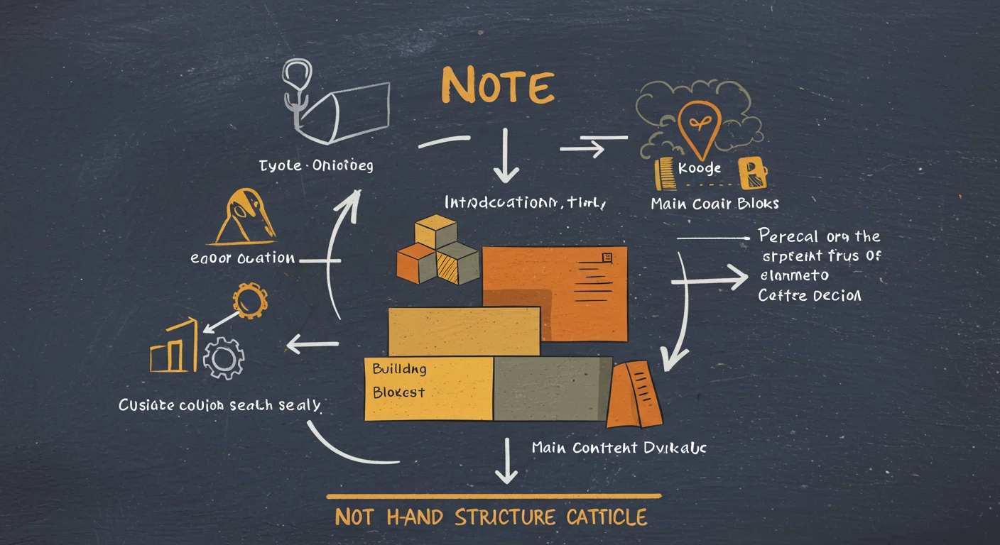 効果的なnote記事構造を表すイラスト