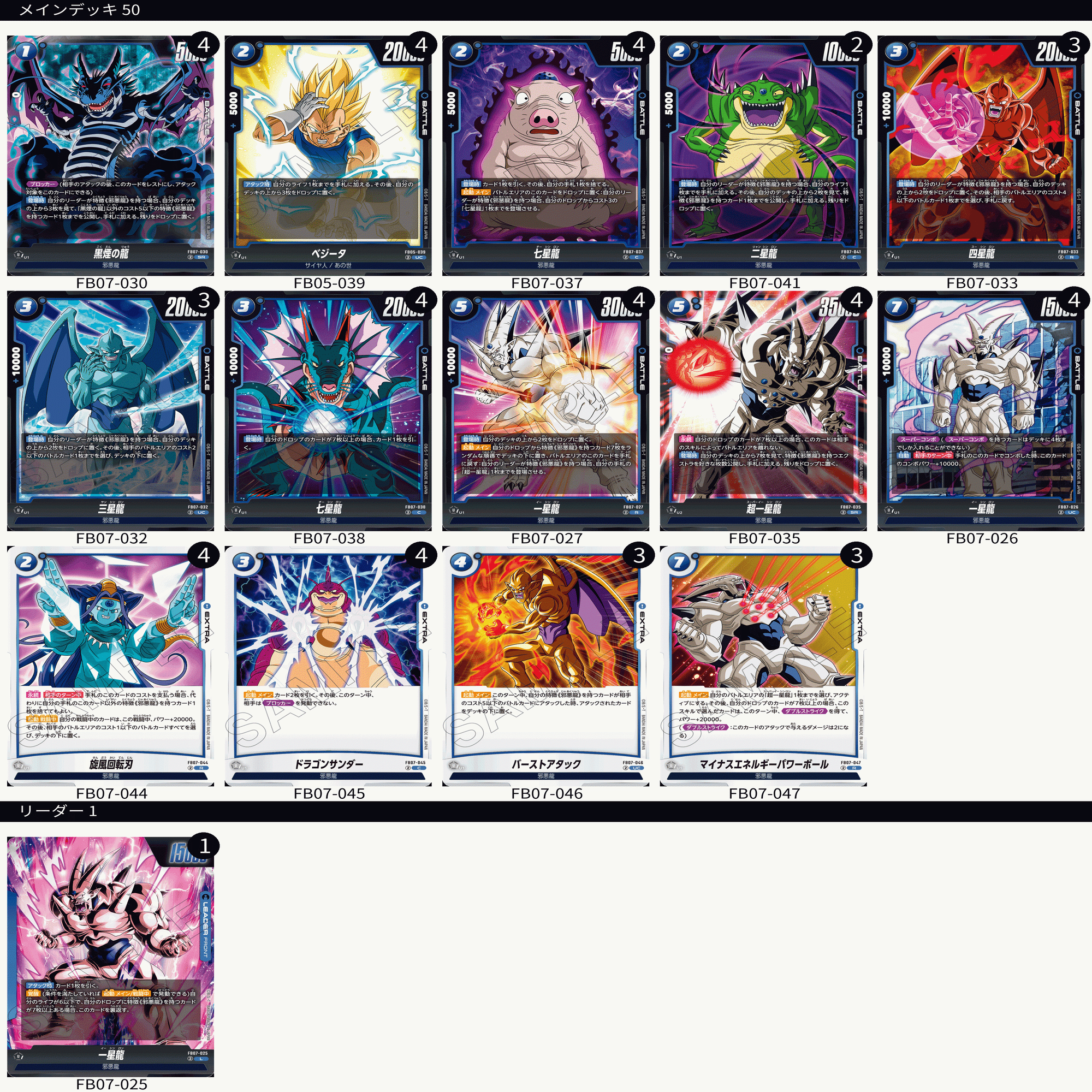 フュージョンワールド　一星龍デッキ　パラレル有 東京予選の優勝のイーシンロンが凄すぎた。 ドラゴンボール スーパー