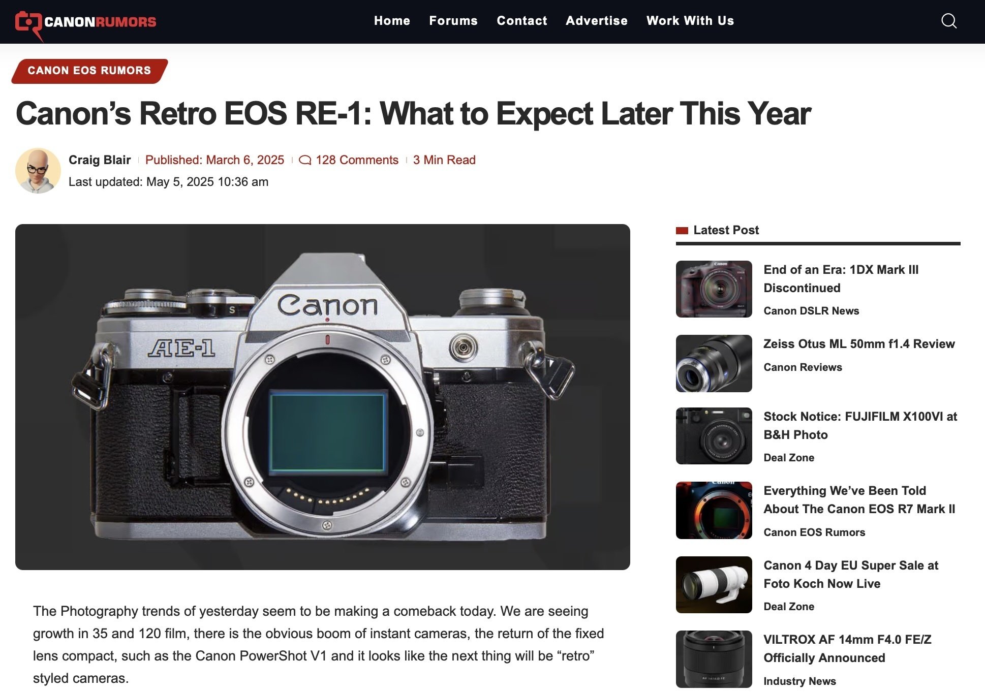 いい加減、キヤノンはレトロ調カメラを出して欲しい｜絞り開放戦線