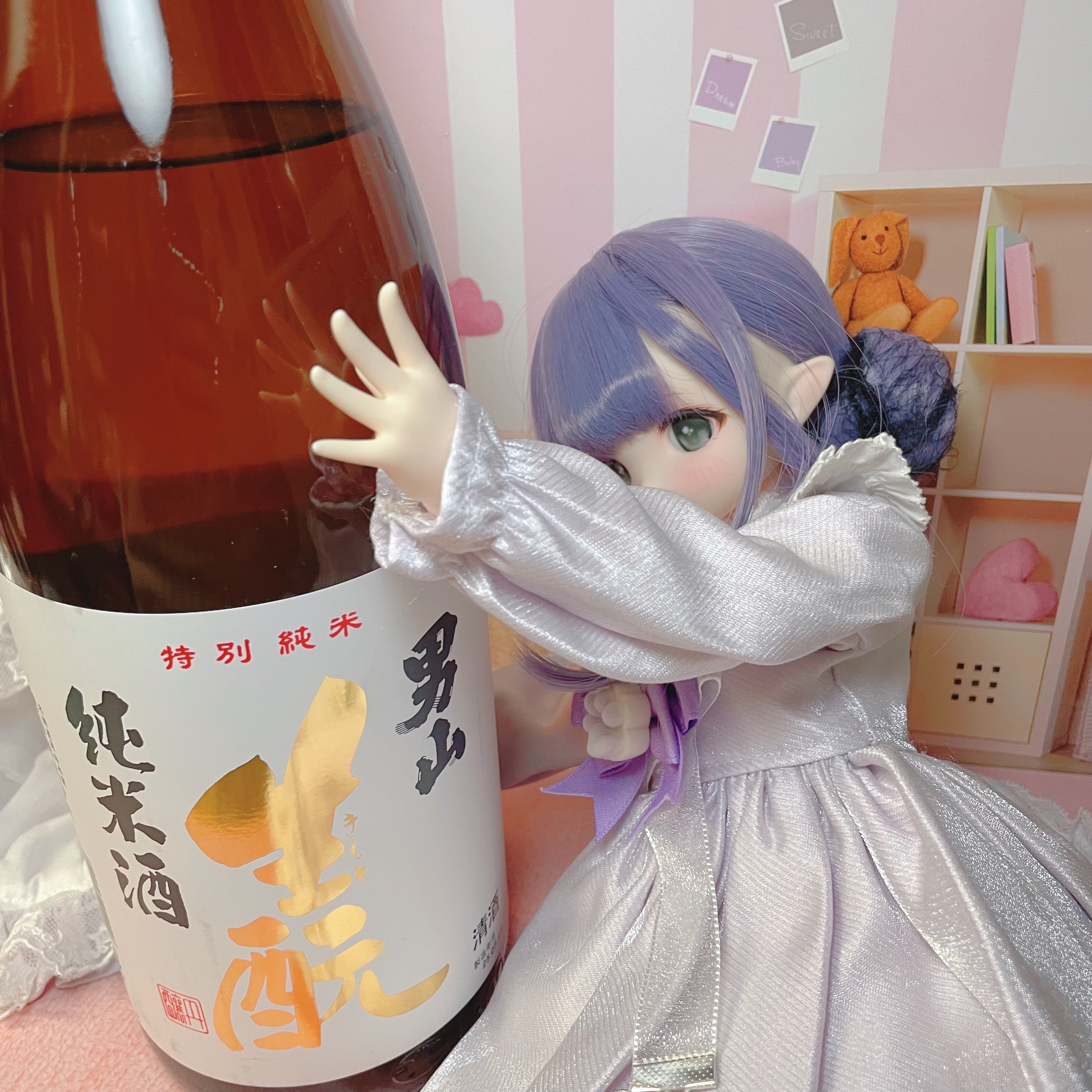紫色の花柄御所人形 ついに紫苑さん(正式に)お披露目でございます｜suzuki