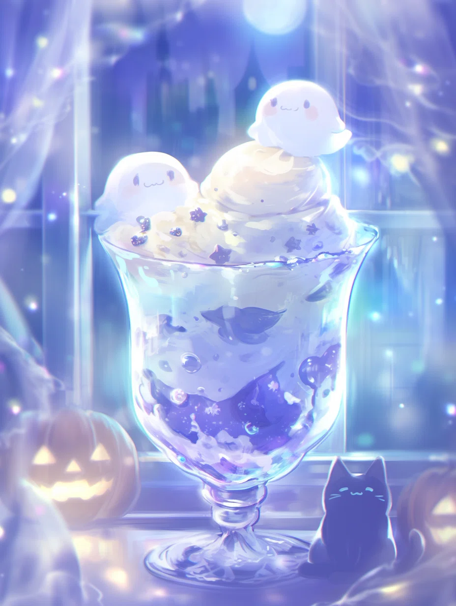 公開プロンプト】おばけパフェの作り方 👻Happy Halloween