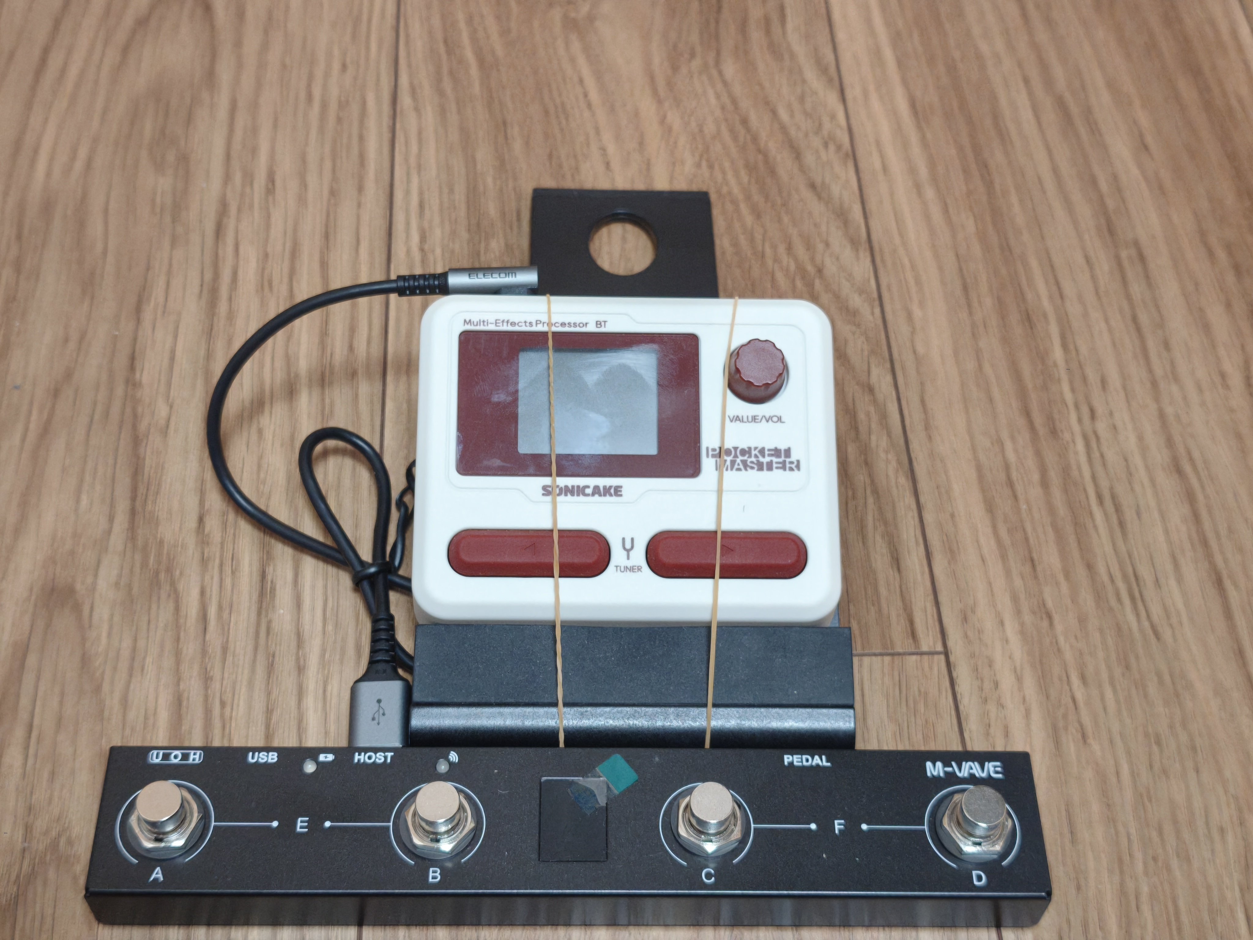 Pocket masterとM-vabe chocolate plus セット 超小型マルチエフェクター「Pocket Master」のスタジオ活用術