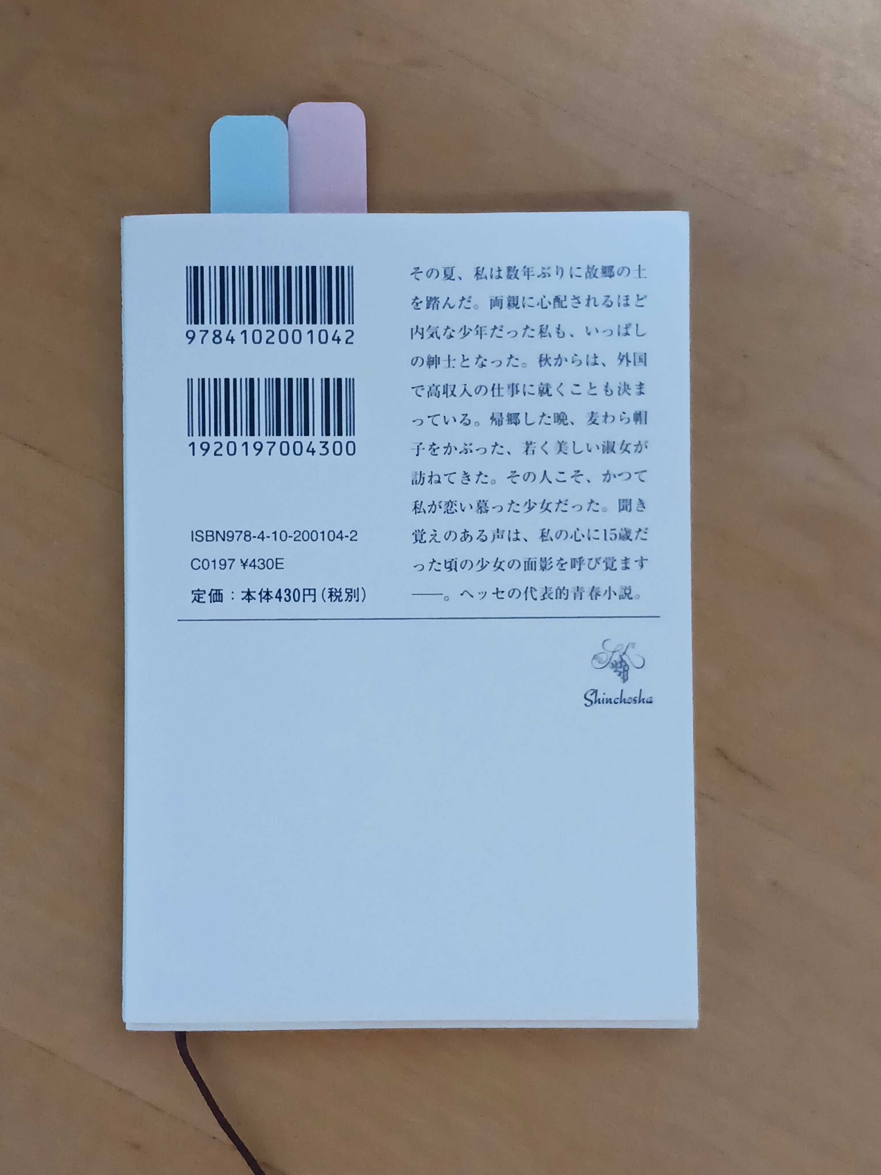 読了『青春は美わし』ヘルマン・ヘッセ 高橋健二／訳｜白水ま衣