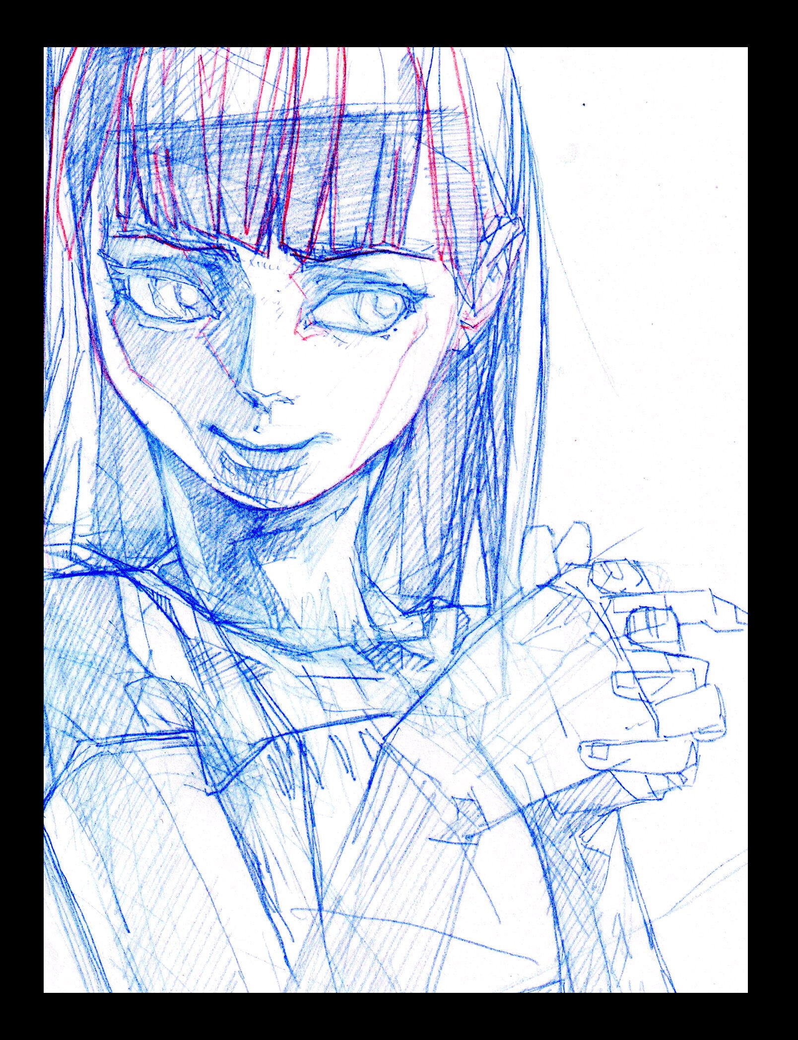 イラスト練習ラフスケッチ色々20250927｜『もう一度描こうよ