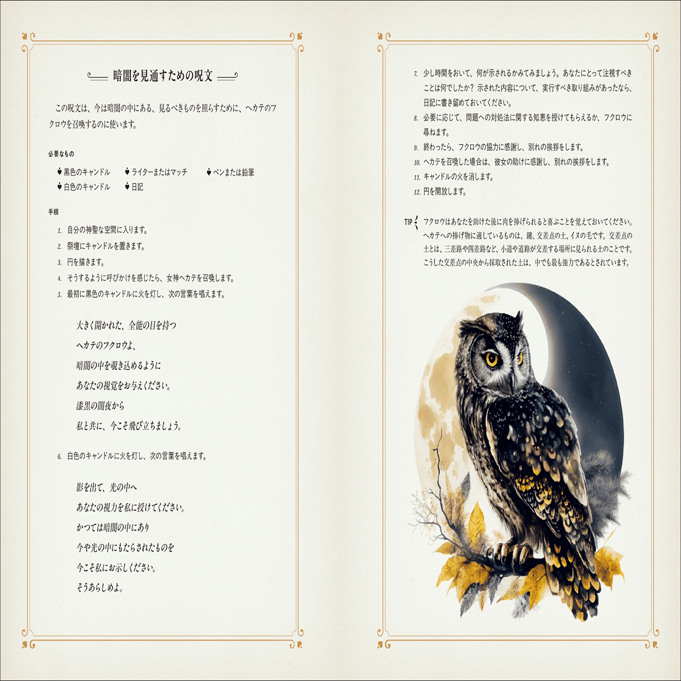 魔法世界と切り離せない使い魔「フクロウ」の生態と伝承、魔術の実践