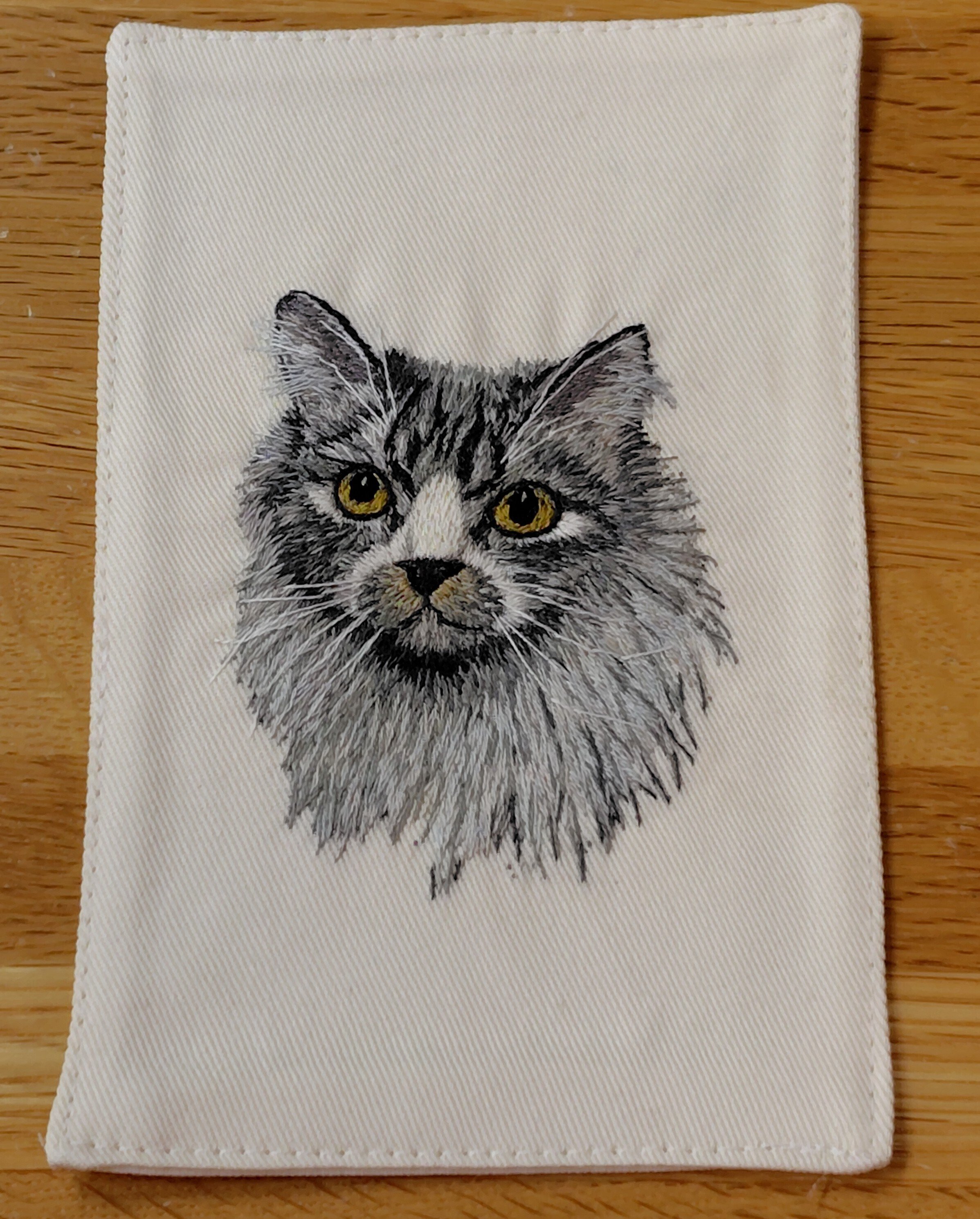 狼林（ROURIN）作　猫（ジャパニーズボブティル三毛）の水彩画 2008年 狼林（ROURIN）作 猫（ジャパニーズボブティル三毛）の水彩画