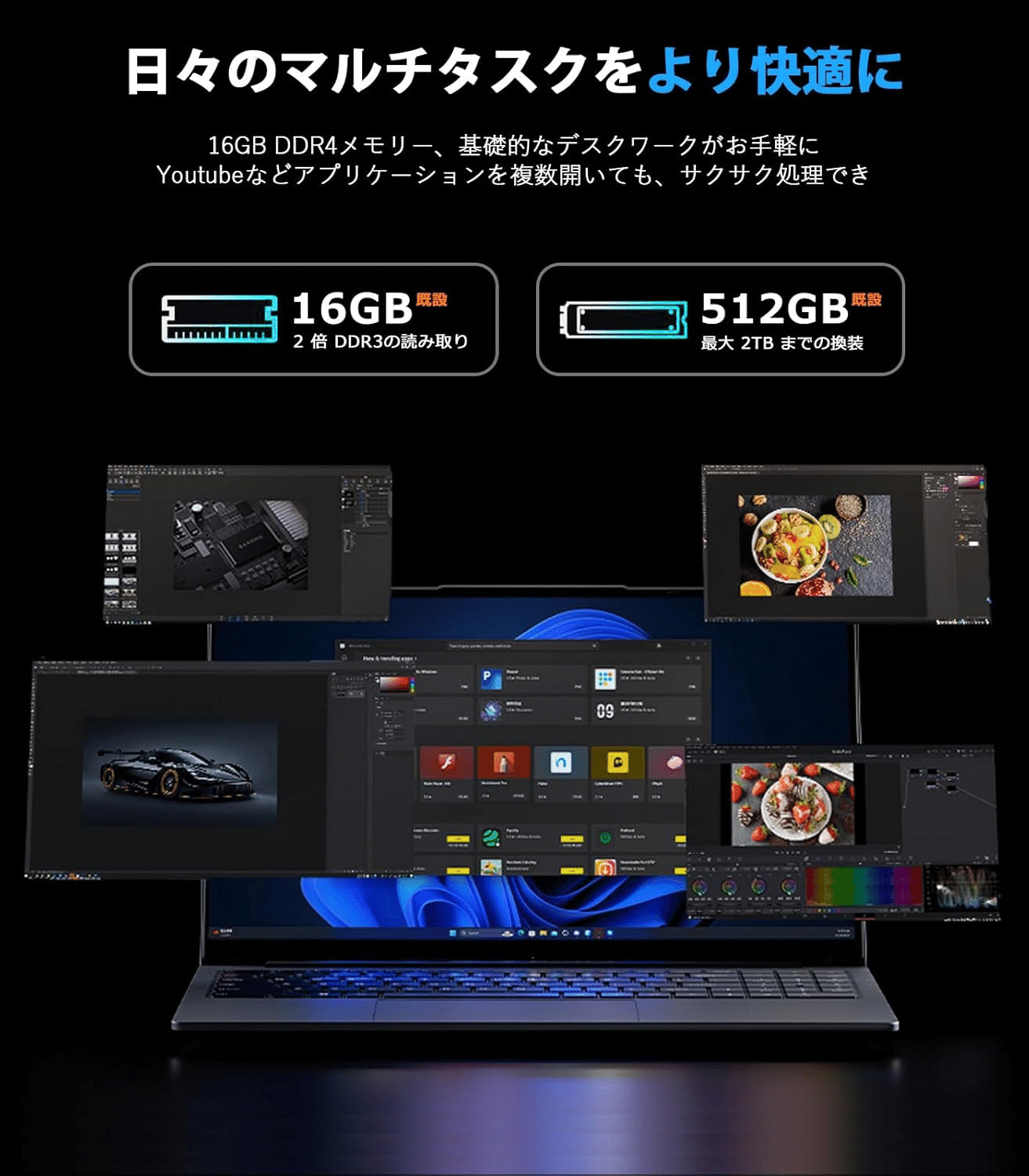 快適作業の頼れる相棒✨高速N150搭載✨16GBメモリ＆512GB ノートPC