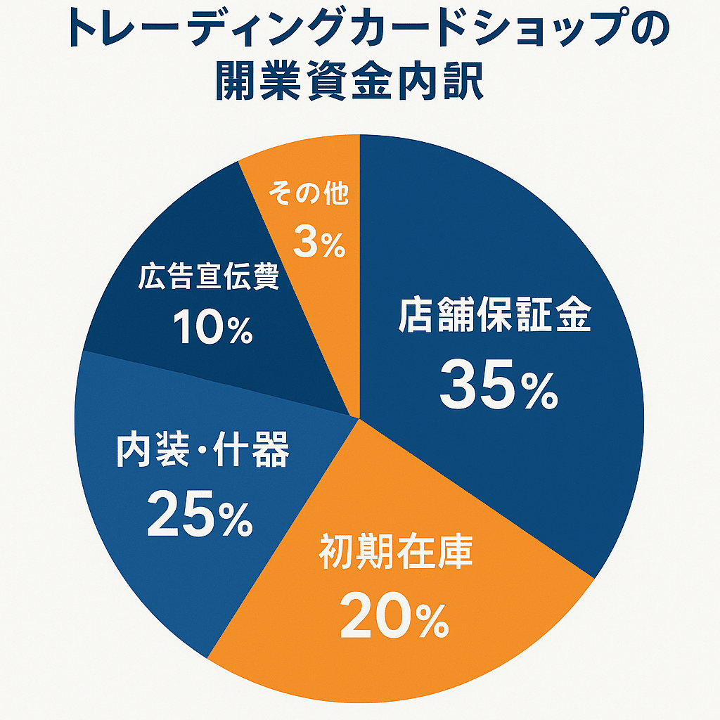 トレカショップ開業資金の内訳｜300万・500万・1000万円別プラン