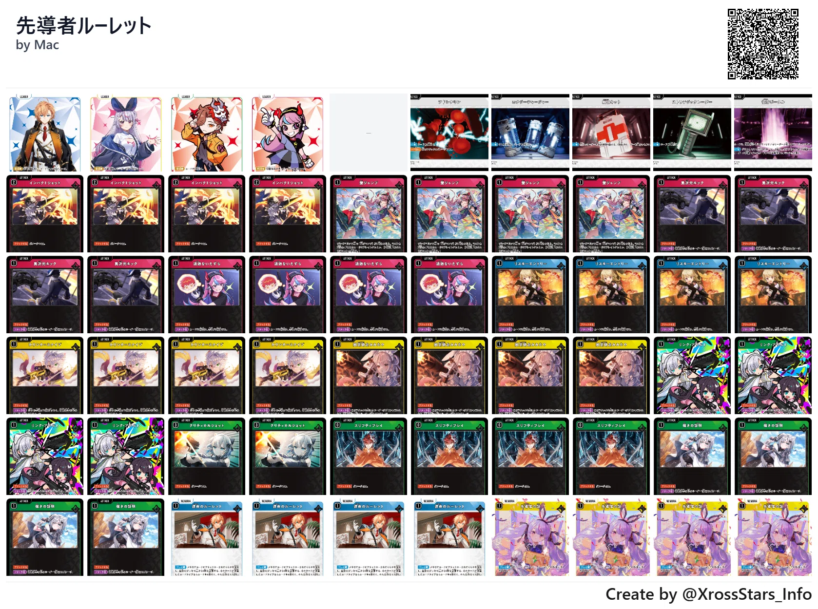 Xross Stars】先導者ルーレット雑感【デッキ】｜東海クロスタ部