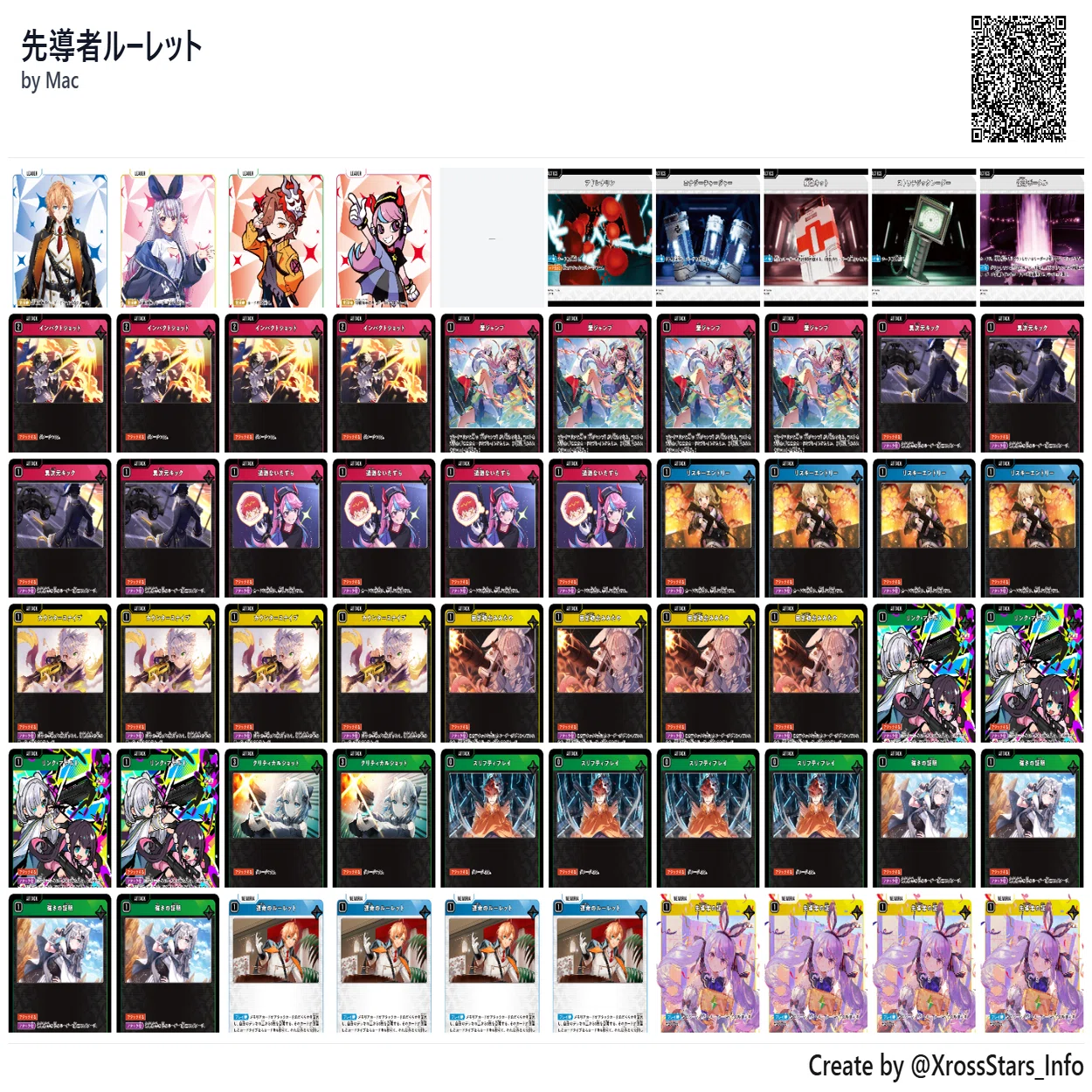 Xross Stars】先導者ルーレット雑感【デッキ】｜東海クロスタ部