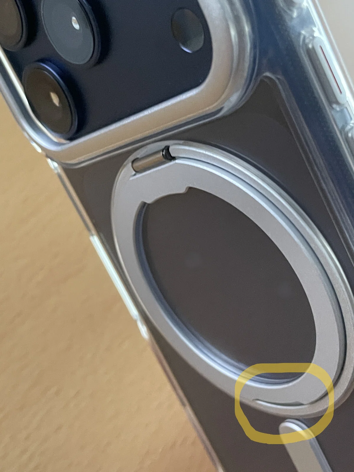 JOOBOYスマホケースのリングの浮き