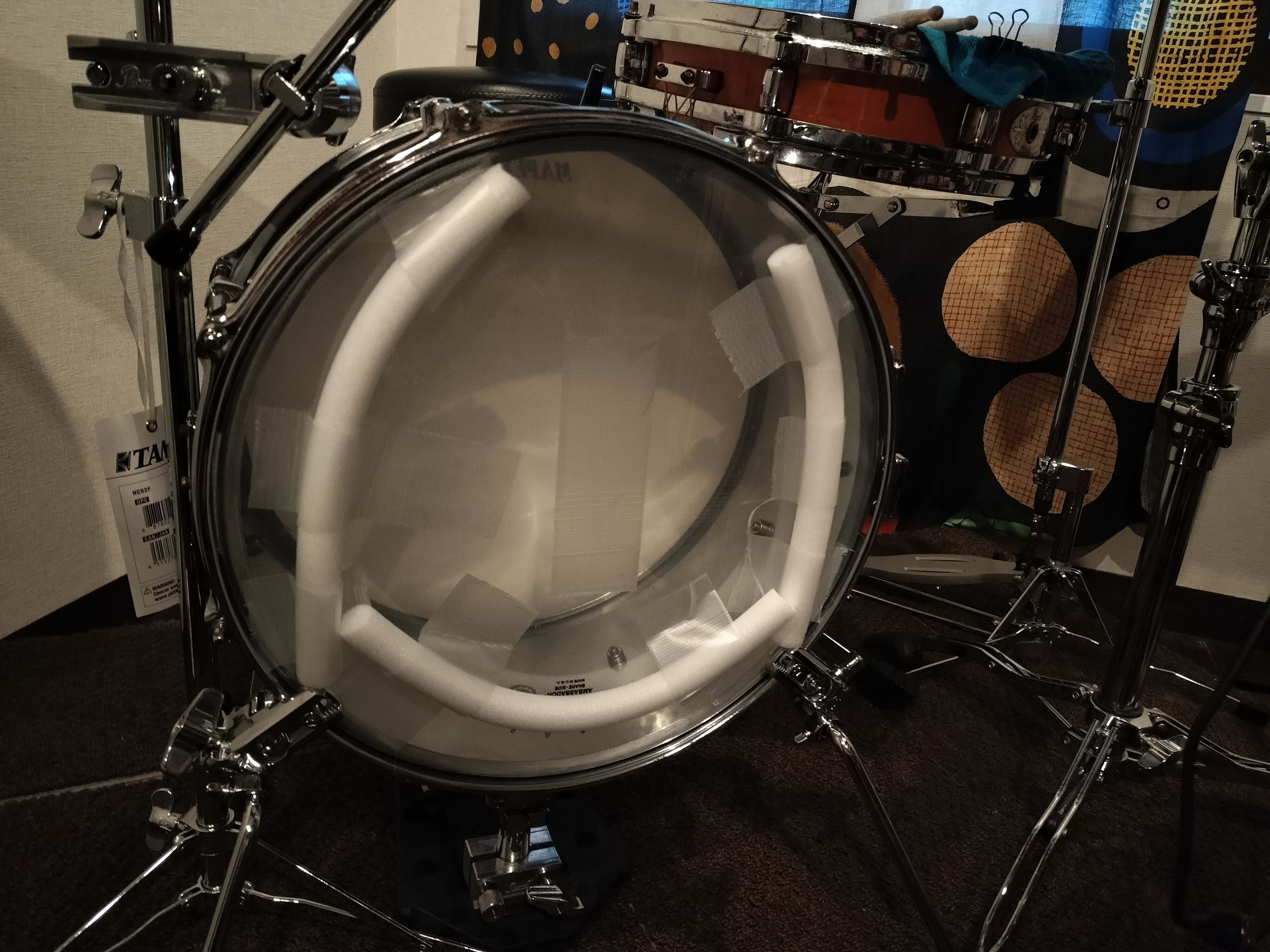 14インチタムタム改造バスドラ 小口径バスドラム 小口径ドラムのハナシその５３ | ＯＫＡＷＡＲＩ日記