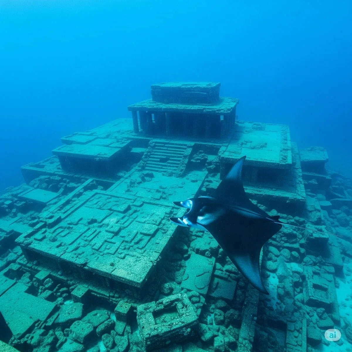 海底遺跡 （与那国島 風） 写真素材01