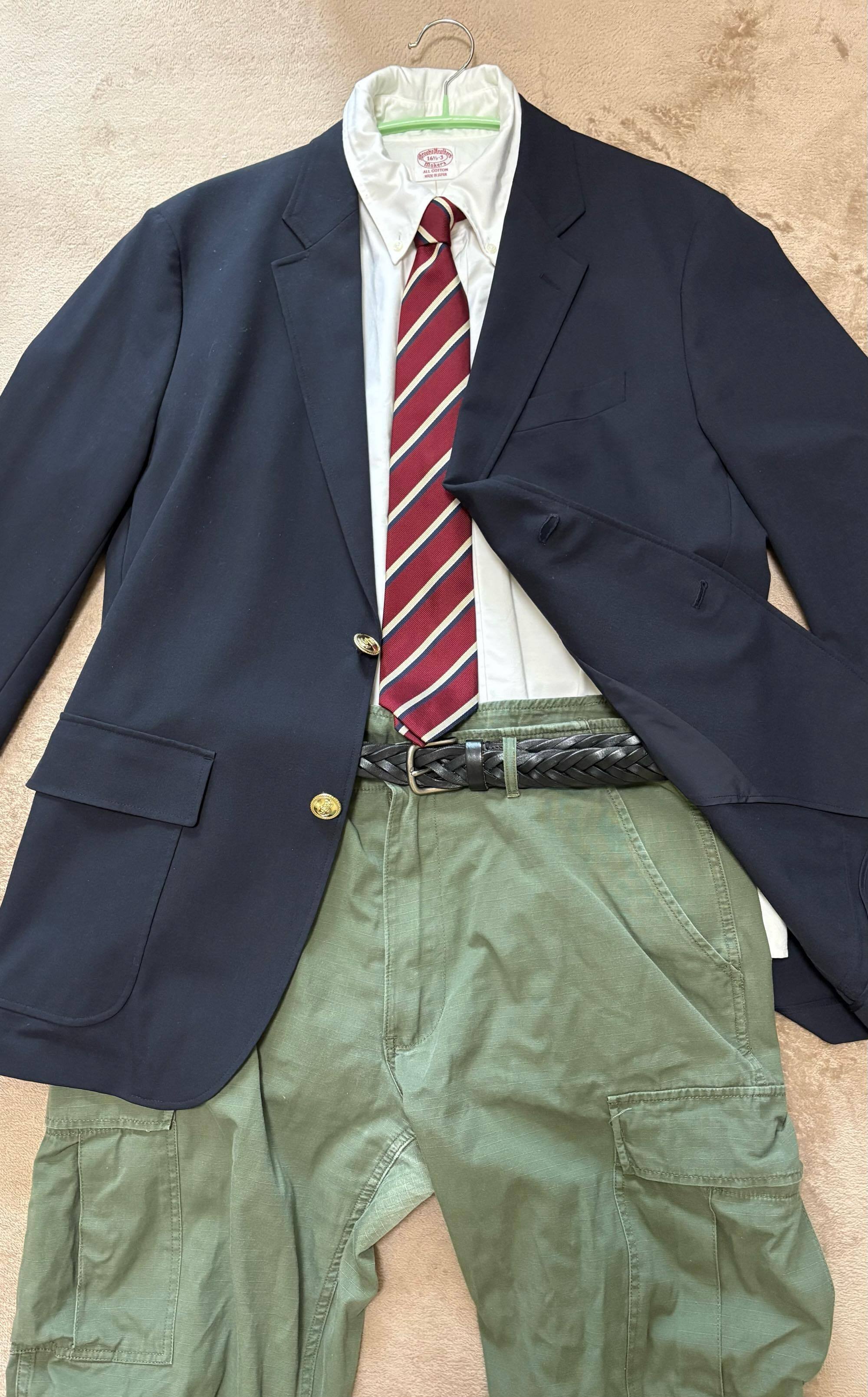 GETEMONTS×GA!FA ジャングルで暮らすとパンツについてたネクタイ ジャングルファティーグパンツ4th／米軍】形、太さがちょうど