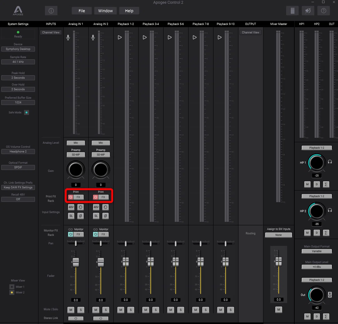 Apogee Control 2の使い方（APOGEE Symphony Desktop）｜8nm