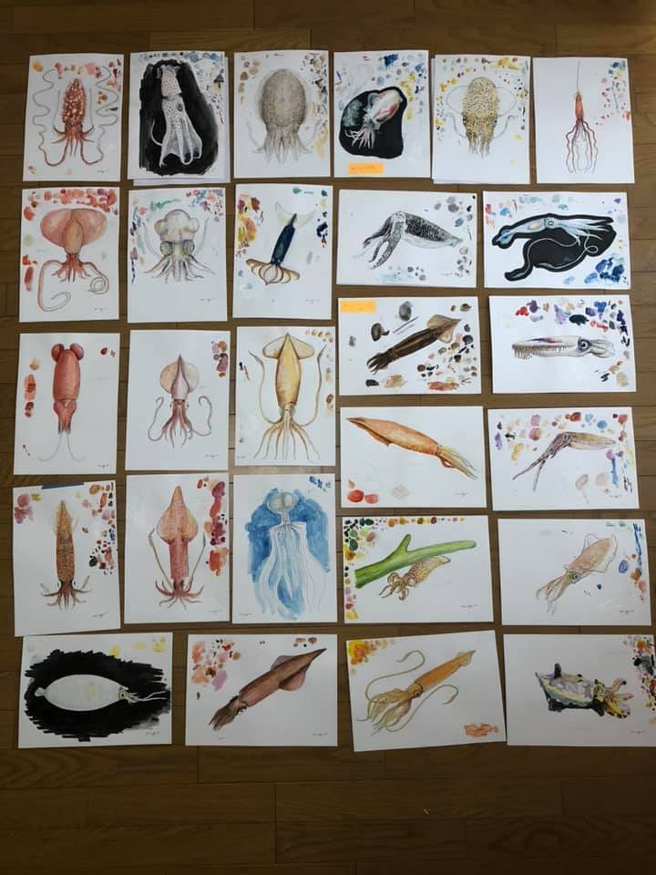 企画展＞烏賊絵画展 #イカ展｜なるかわしんご