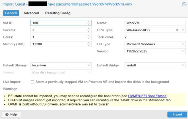 Hypervisorの乗り換え】vSphere上の仮想マシンをProxmoxに移行してみる