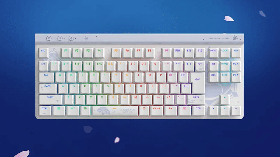 原神 Logitech G517 ワイヤレキーボード ( 神里綾華限定) 中国ではキーボードとギフトボックスも発売されます。 【更新】『原神