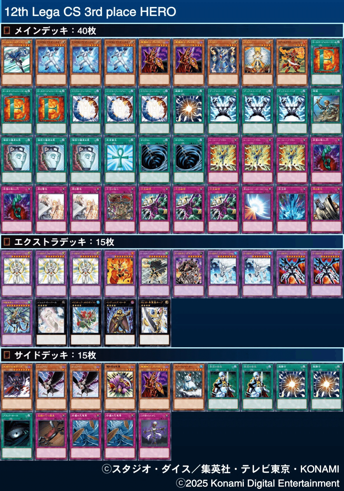 レガCS 上位デッキ別 HERO編｜41y