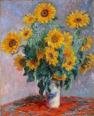 招金銀財宝符 BRYAN LEEひまわりの花束 印象派風 アート作品 風水インテリア（金運）1位 ゴッホ【14輪のひまわり】 - 手描き