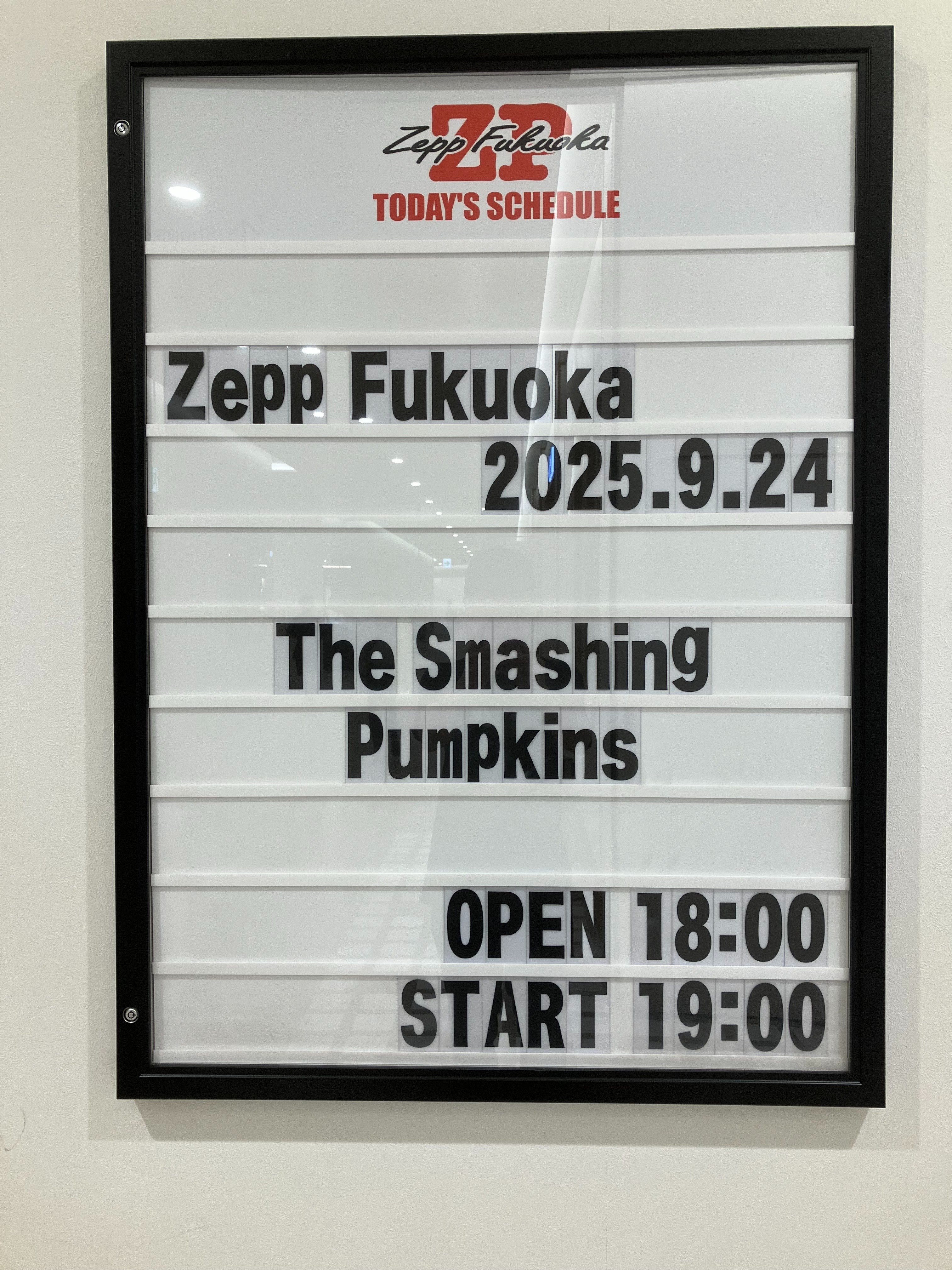The Smashing Pumpkins @ Zepp Fukuoka 24/09/2025｜テツ