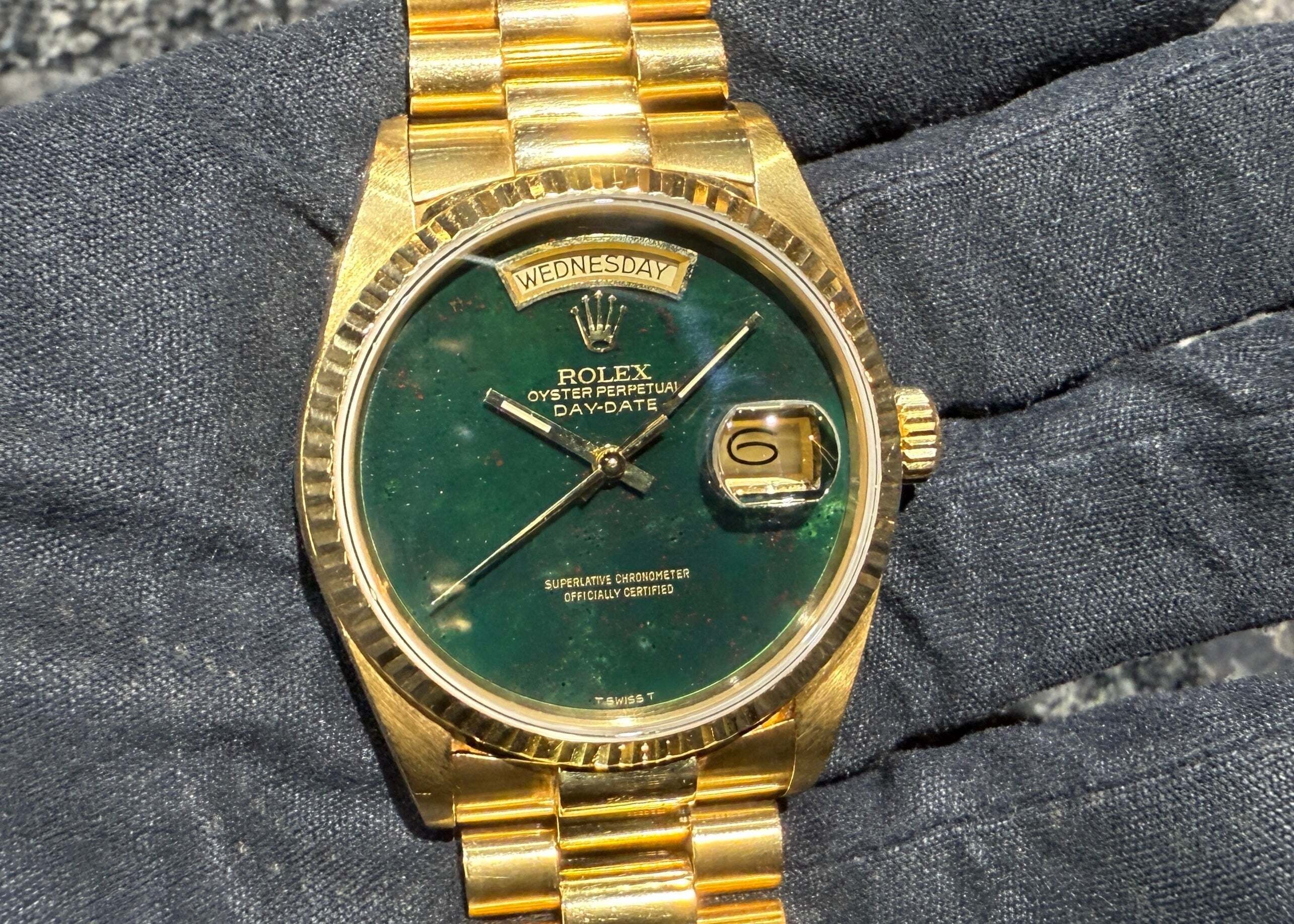 オークションピース！ブラッドストーン入荷！デイデイト！18038 85年