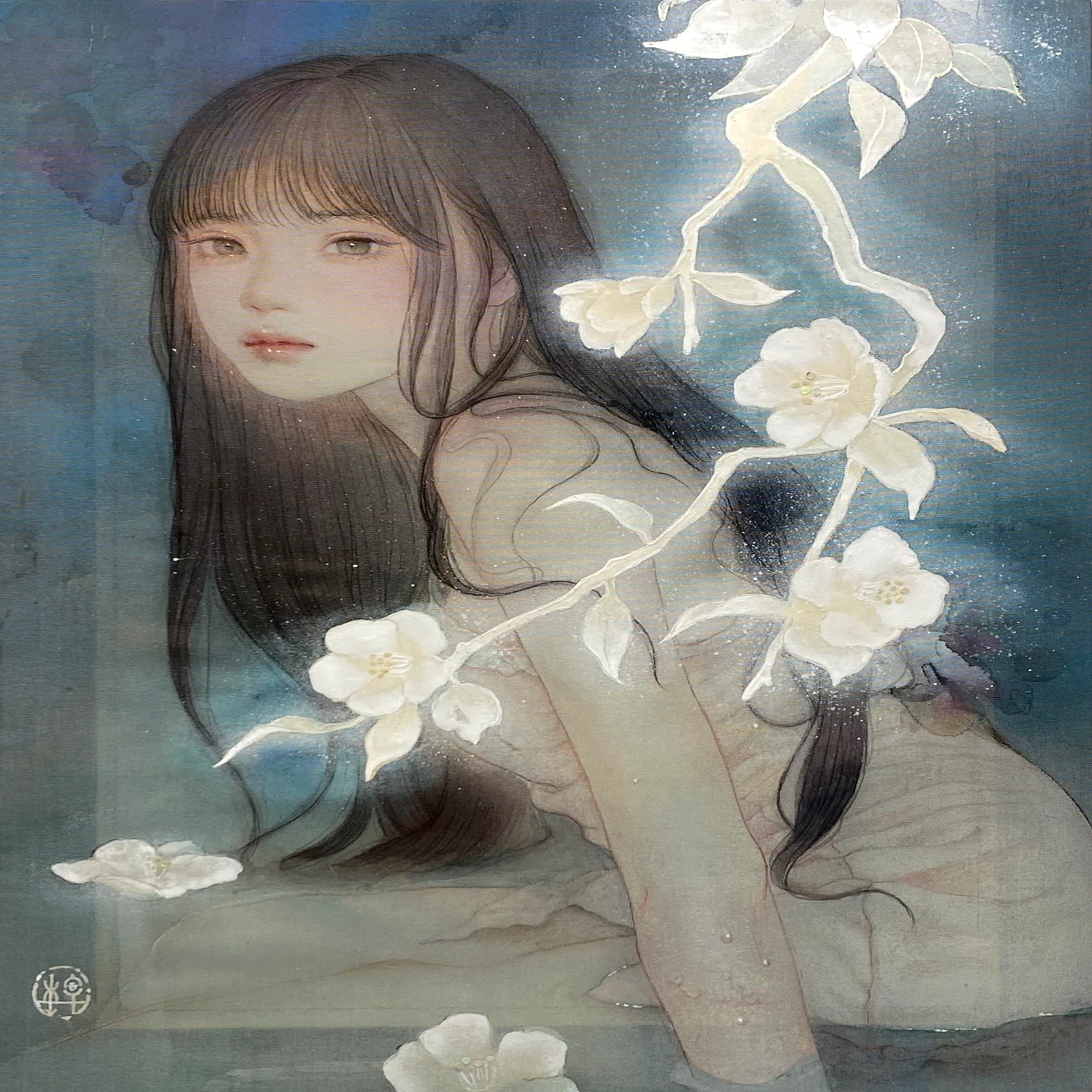高久梓さん《沙羅》：お気に入り絵画作品｜hazel_eyes_アート好き