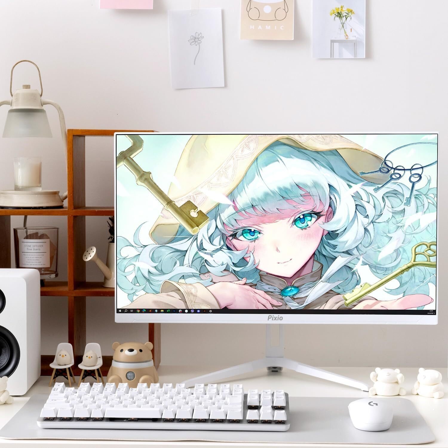 Pixio PX248 Wave White モニター 本体　箱無し PX248WAVEW / ホワイト | 23.8インチ 200Hz FHD FastIPS