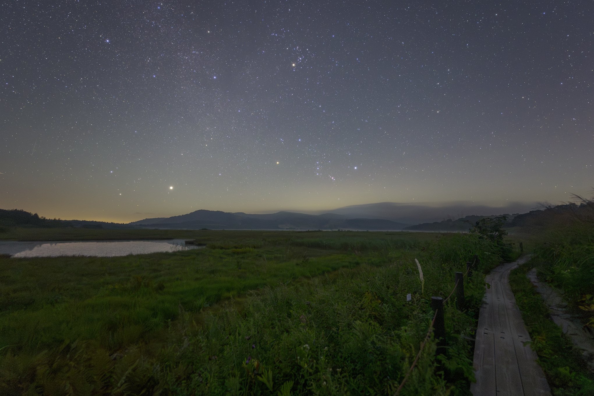 八島が原湿原・昇る冬の星座｜星空写真家・「好き」を「得意」に変える
