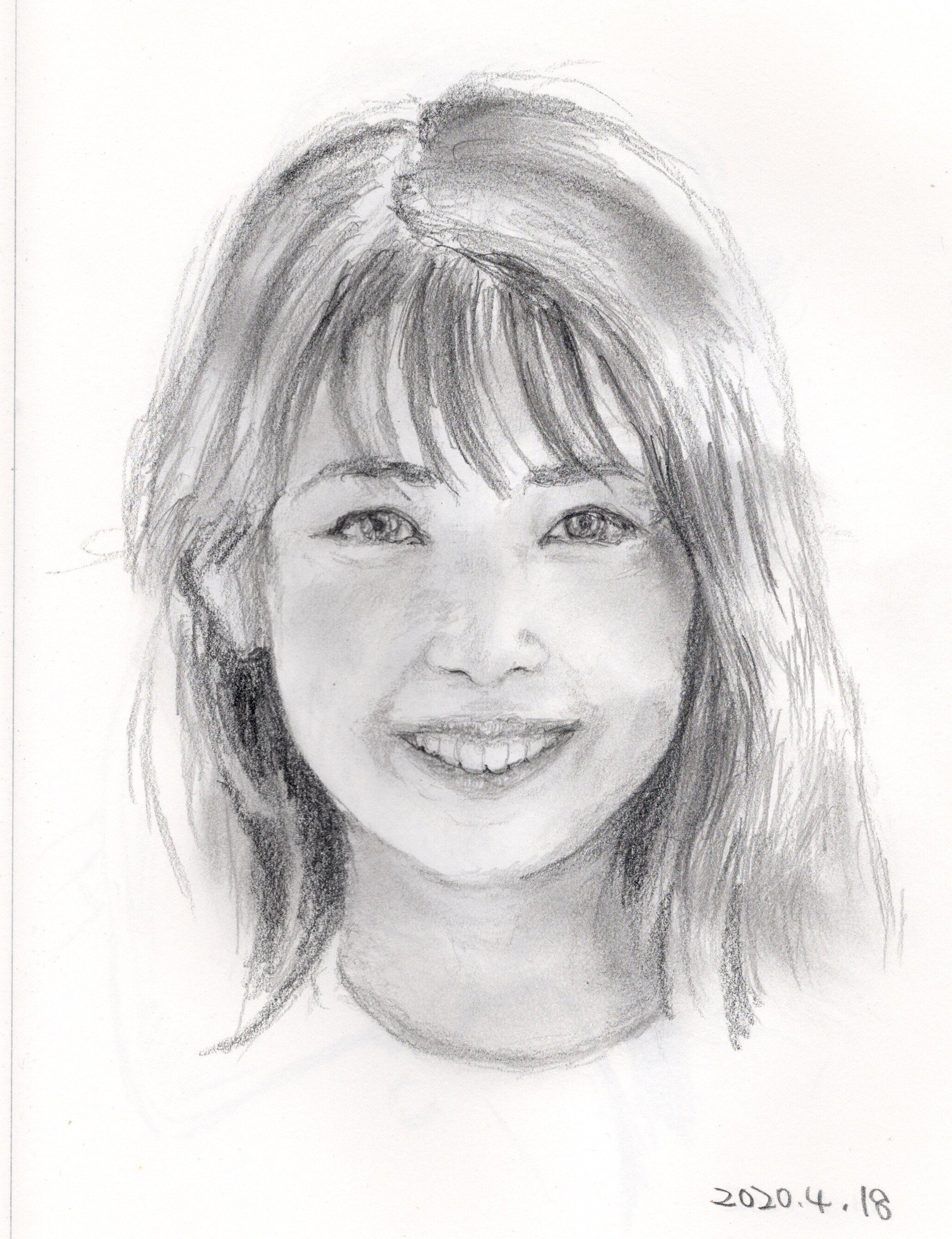 1994年 鉛筆画 女性の横顔 1994年 鉛筆画 女性の横顔 1994年 鉛筆画 女性の横顔 1994年