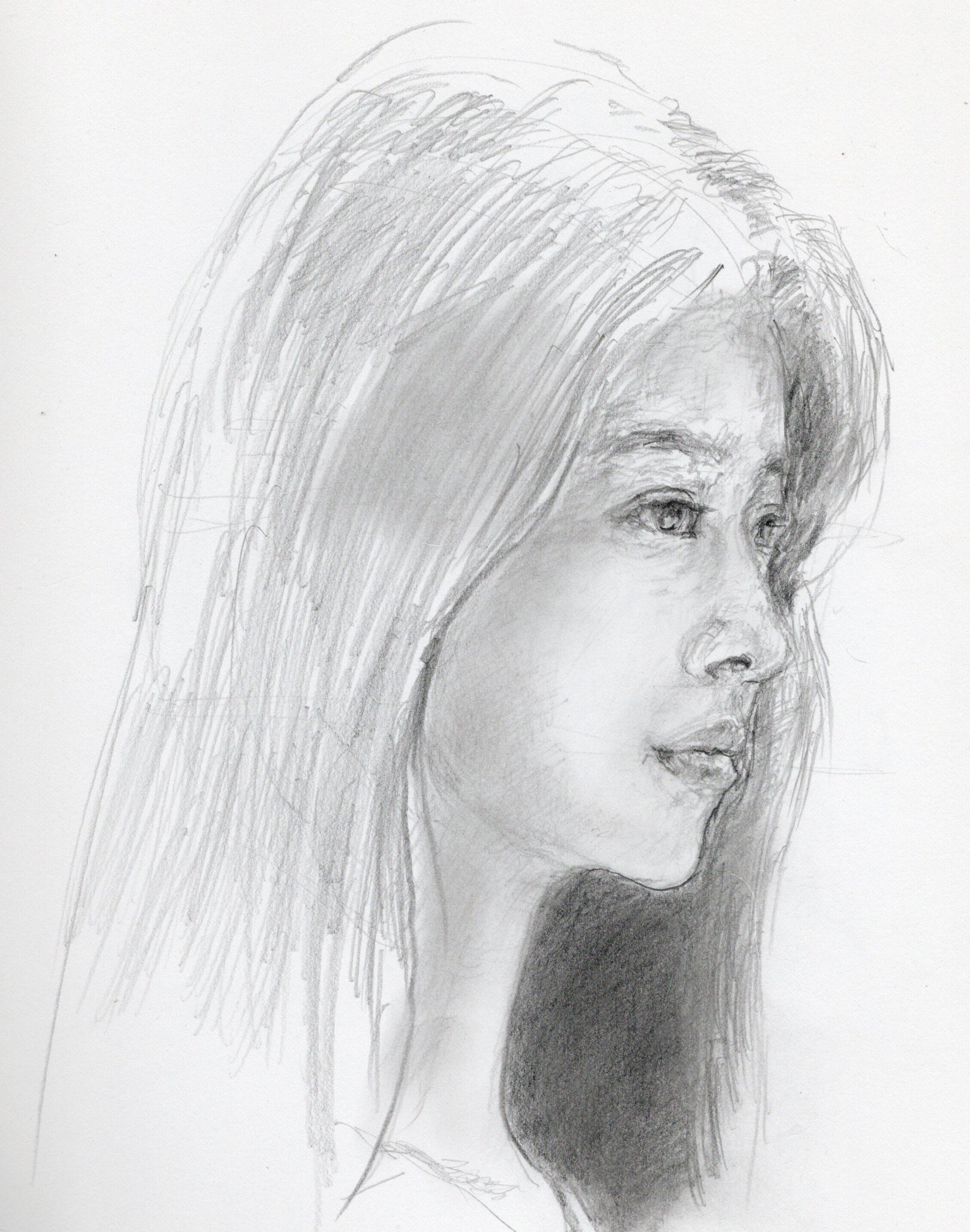 鉛筆で女性を描いてみた2！ ｜Atelier Non