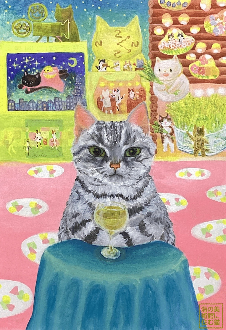 絵画 。壁掛け絵【美しい赤いバラ園でワインを飲みながら白い猫を抱いている少女】 絵画 。壁掛け絵【美しい赤いバラ園でワインを飲みながら白い猫