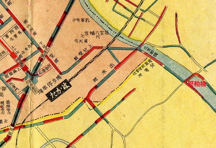 明治末の堅粕橋絵葉書と福岡市の古地図から変遷を読む｜益田啓一郎