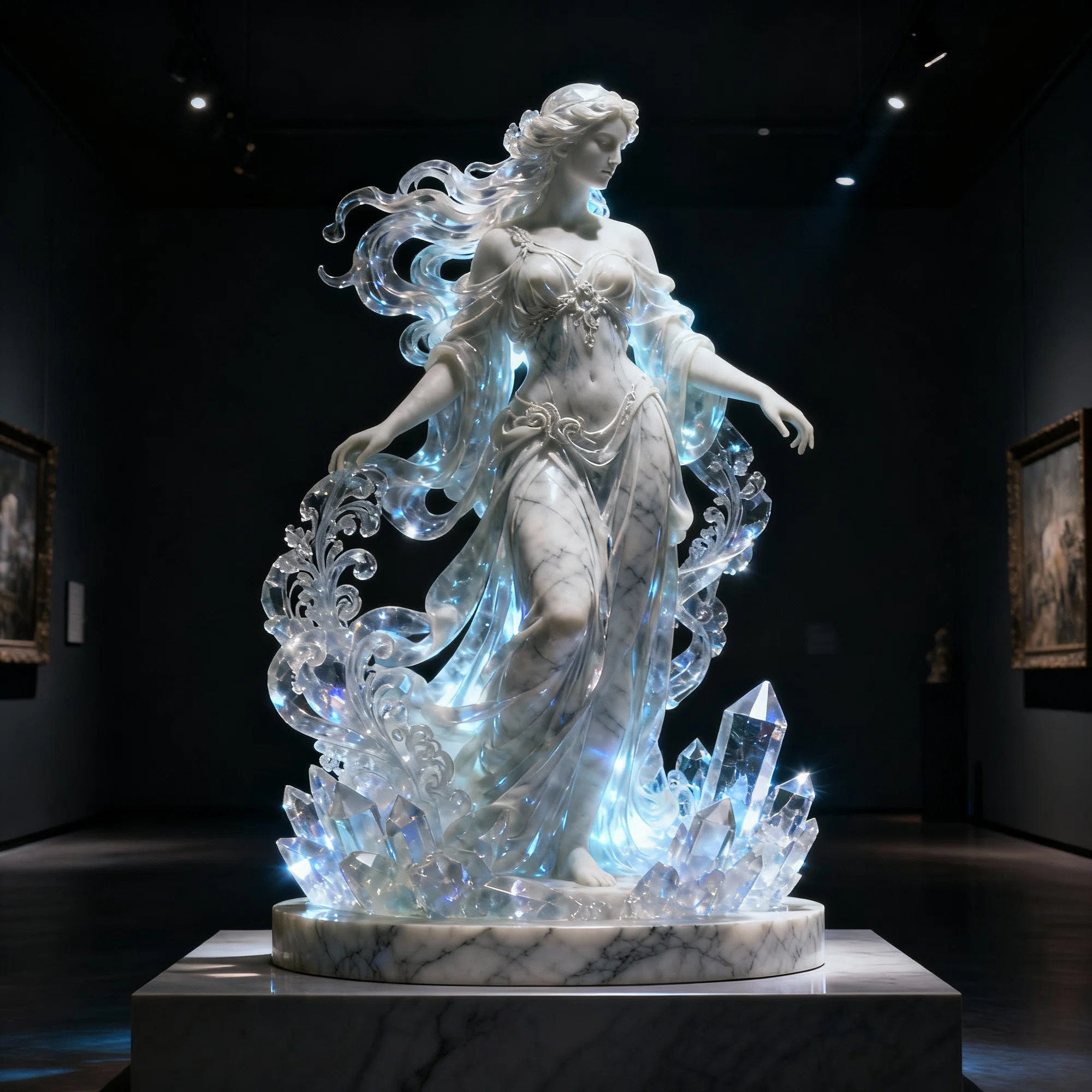 第56投稿目【AI画像生成】仮設オンラインアート画廊「女神の彫刻