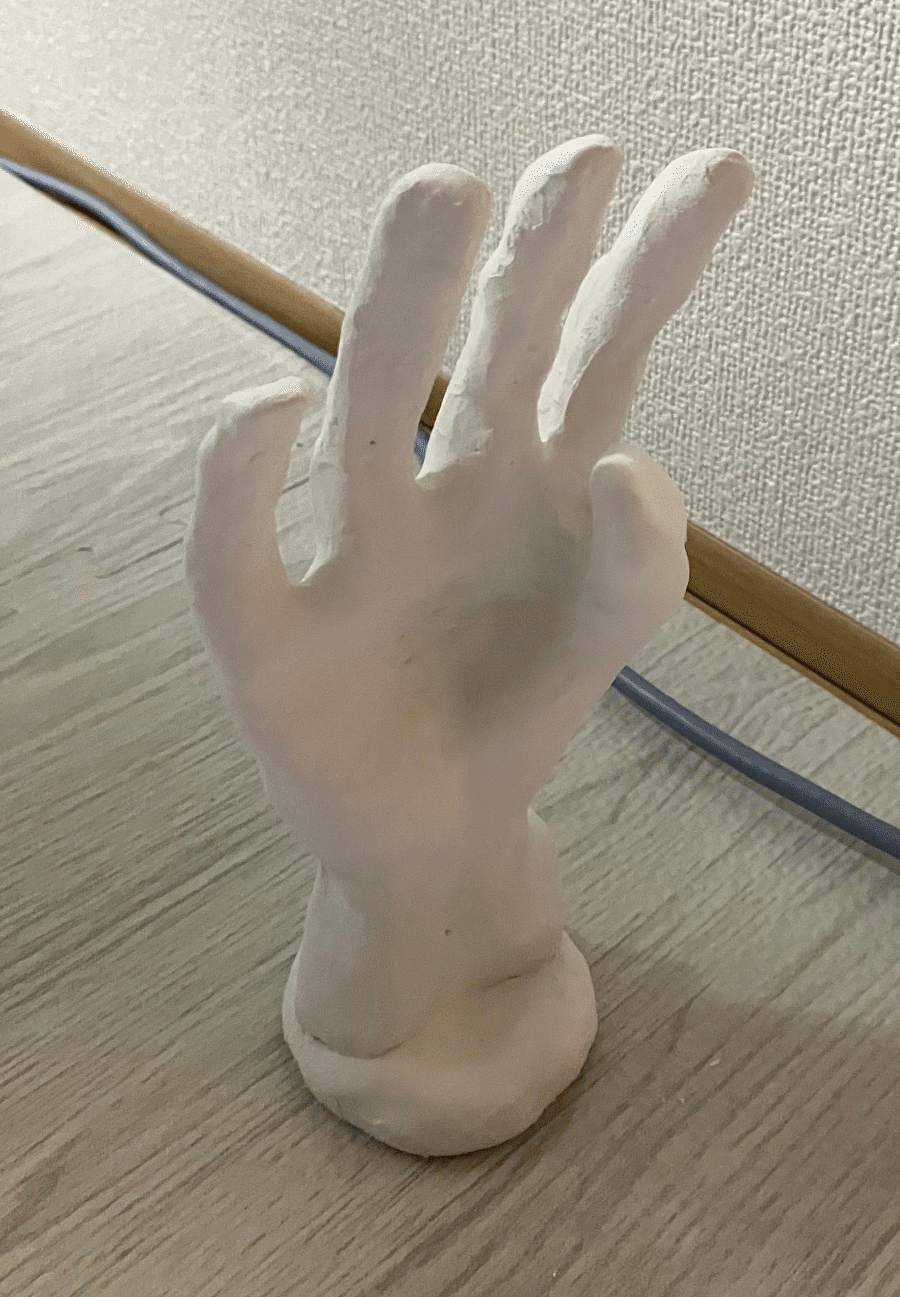 突然の紙粘土による造形3 -手を作る。そして伝説へ-｜fujekko