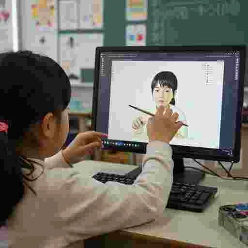 ICT教育 小学校 写真素材（サンプル）09