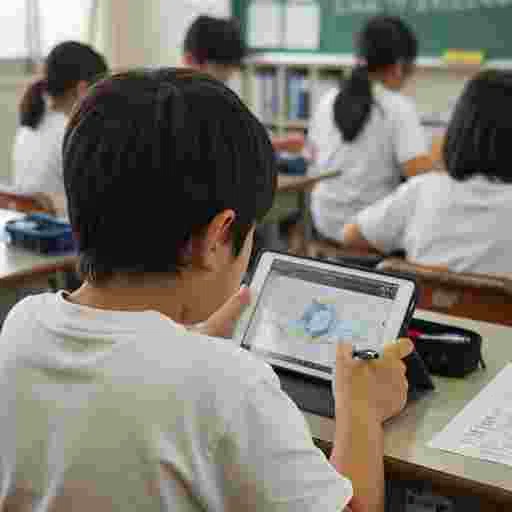 ICT教育 小学校 写真素材（サンプル）030
