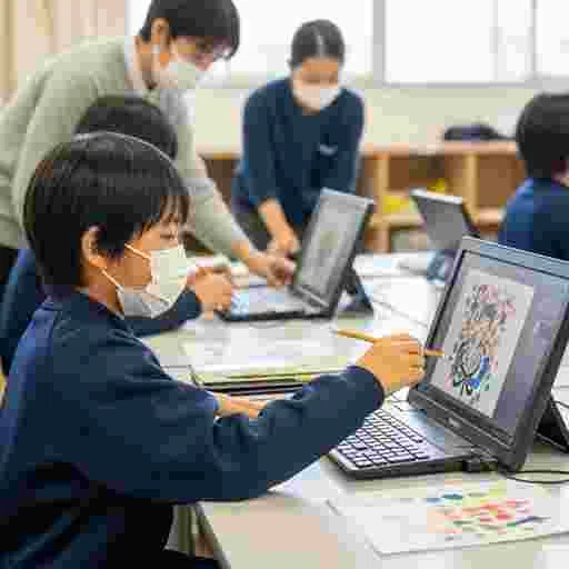 ICT教育 小学校 写真素材（サンプル）023