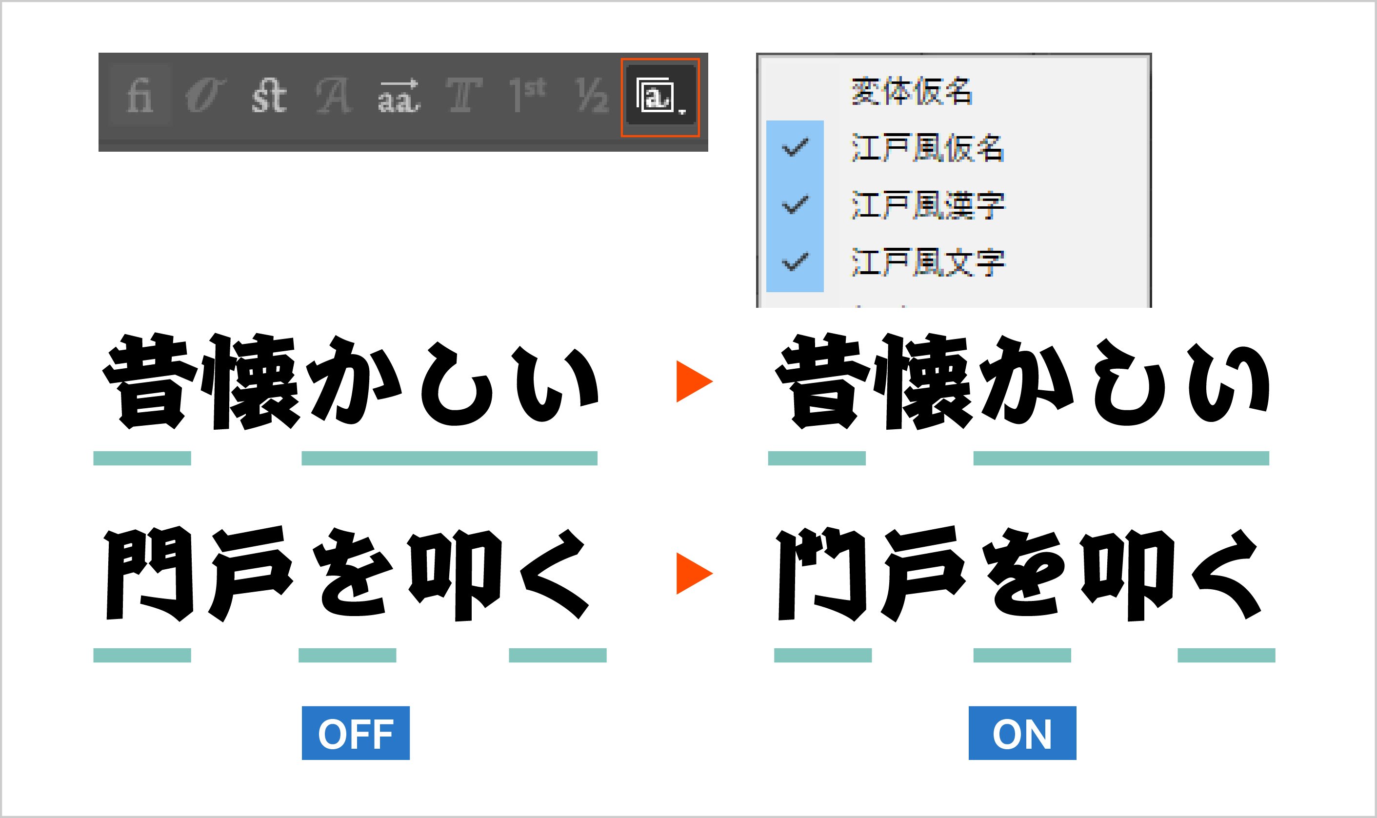 文字のデザインの幅が広がる!? OpenTypeフォントを使いこなそう