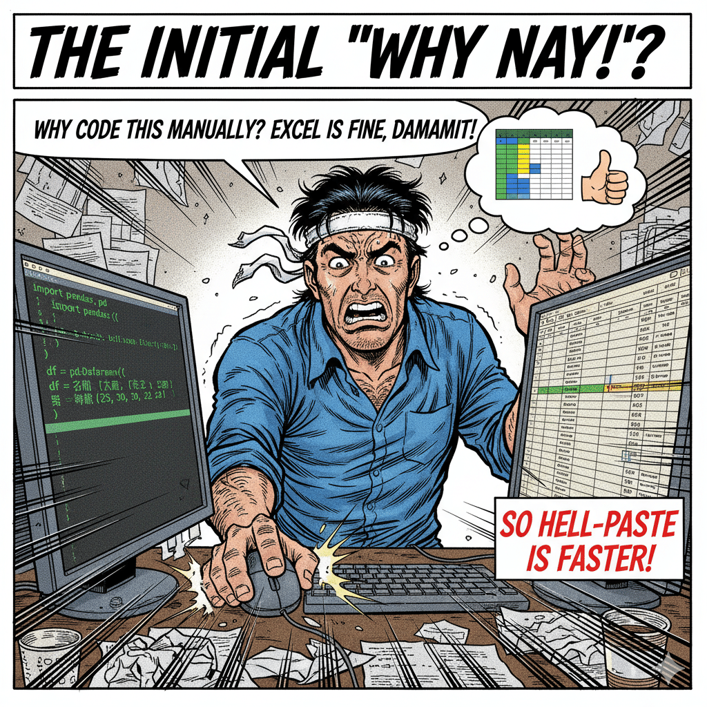 「Excelでええやん!」って思ってた私が、Python DataFrameに恋した話|KITAcore