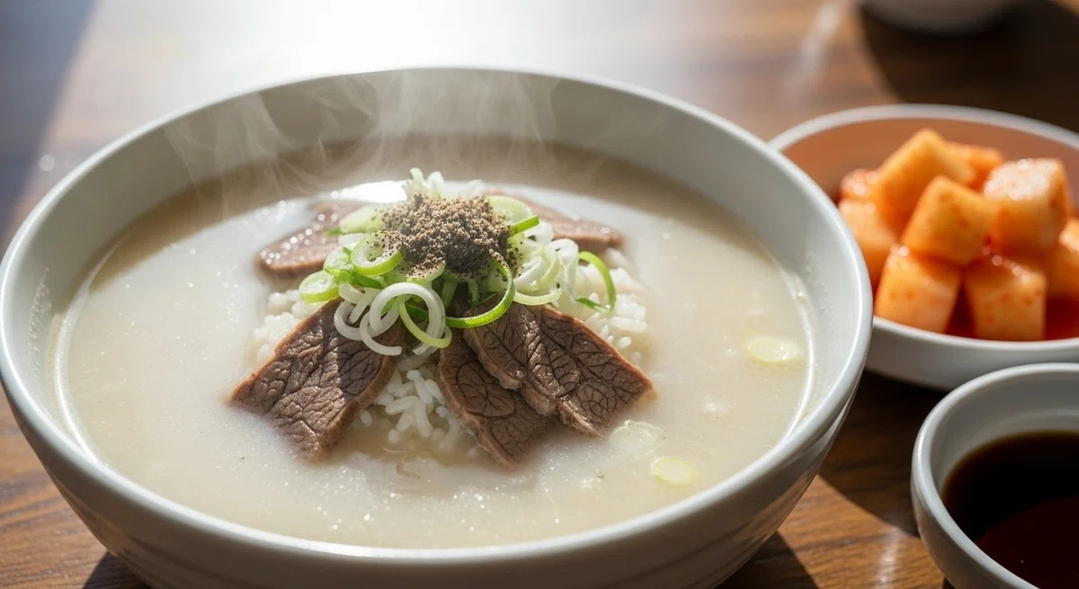 牛骨で作った韓国スープ料理.｜JUNG JAE-KEUN(雨の男)