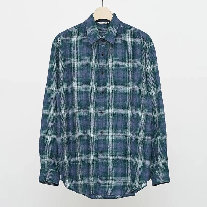 AURALEE】もう一つの名作チェックシャツAIRY WOOL CHECK SHIRT入荷です