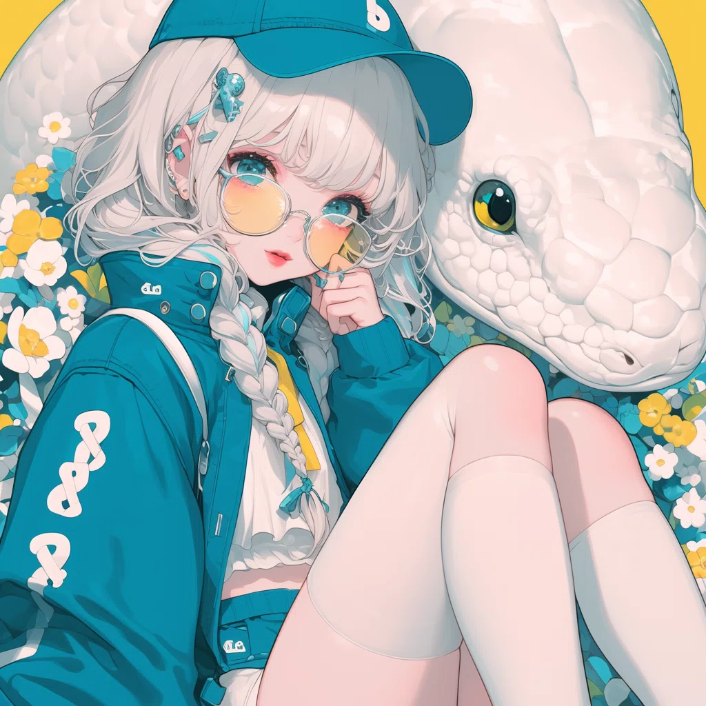 蛇と女の子｜nijijourney｜Kinu｜AIイラストと発信づくり