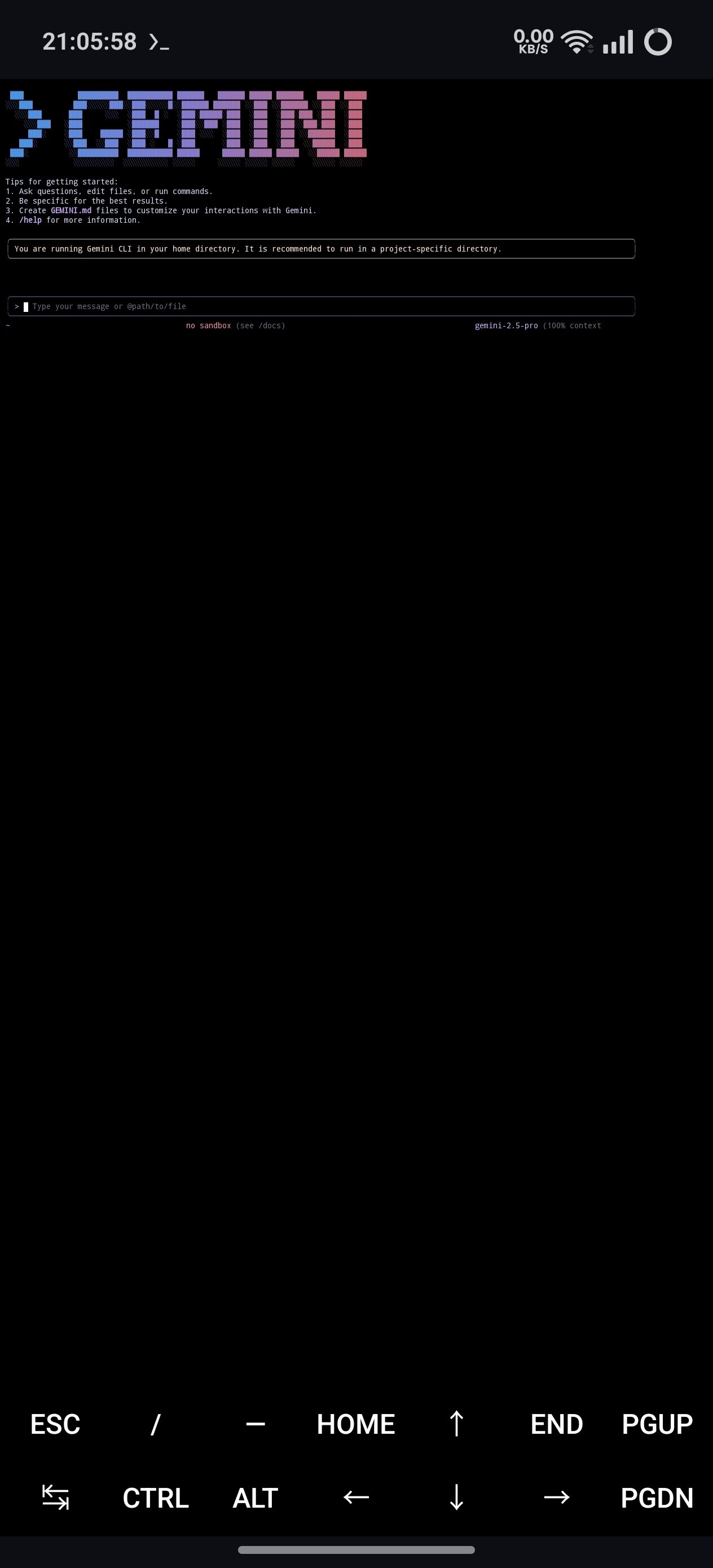 ポケットの中のAI開発環境 : TermuxでGemini CLIを試す｜Sanka1610
