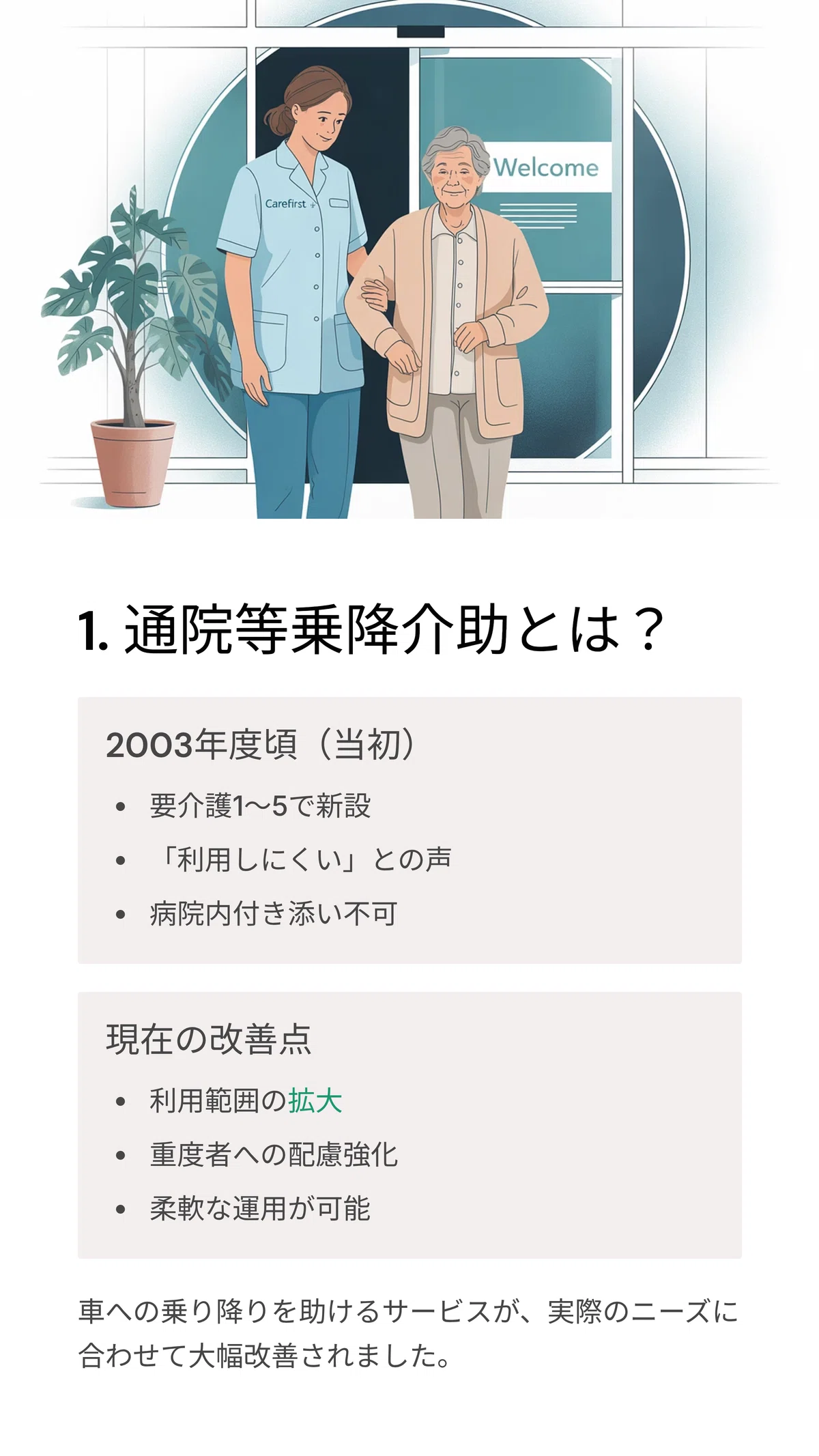通院 等 乗降 介助