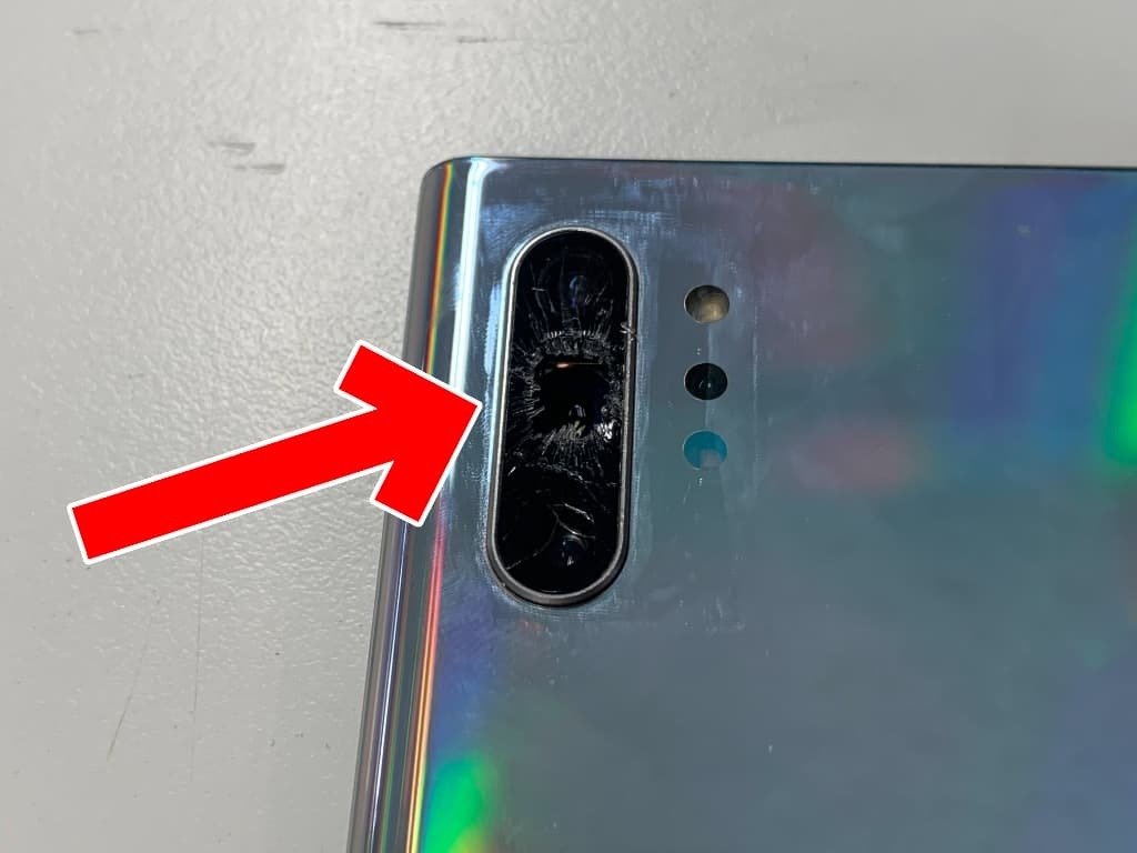 GalaxyNote10+のカメラレンズ修理を6600円で対応中！ひび割れでお困り
