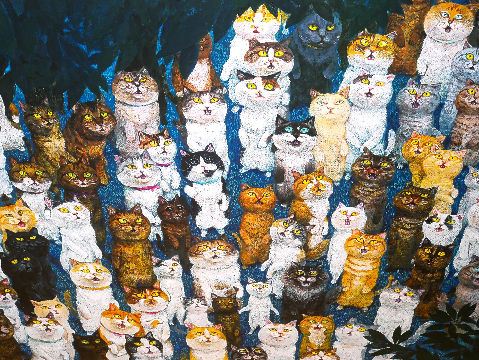 猫 サバトラ ぬいぐるみ マトリョーシカ 日本画 絵画 原画